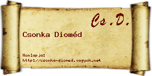 Csonka Dioméd névjegykártya